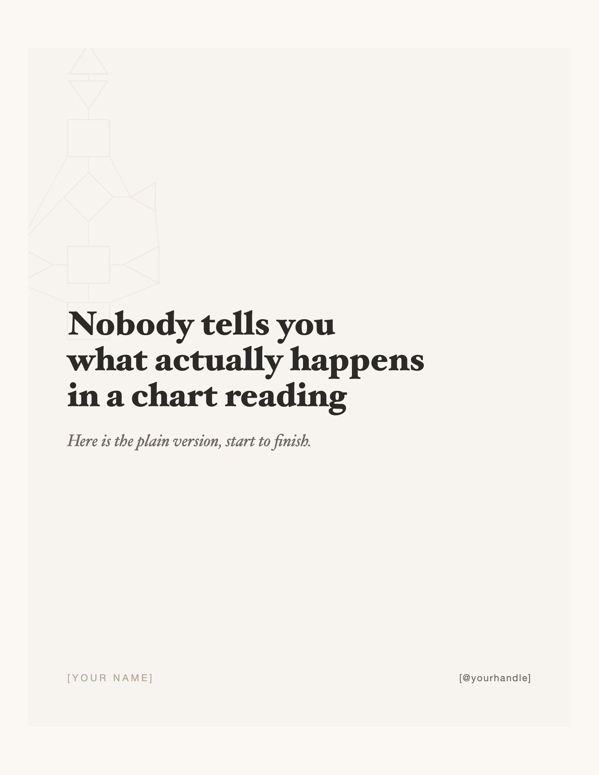 A behind-the-practice carousel: “Nobody tells you what actually happens in a chart reading”